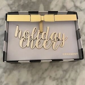 NWT 8 Oak Lane Gold Reflective Holiday Cheer Christmas Tree Ornament